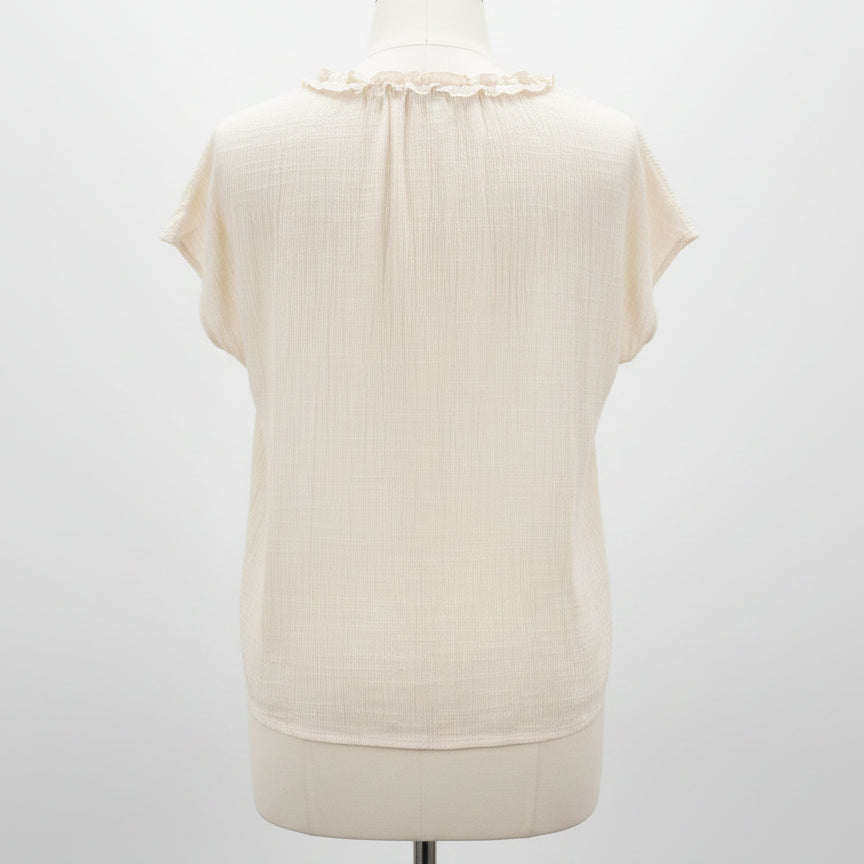 Max Studio · Cap Sleeve Top · Medium · Cream