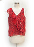 Bar III · Sleeveless Top · Large · Red Floral