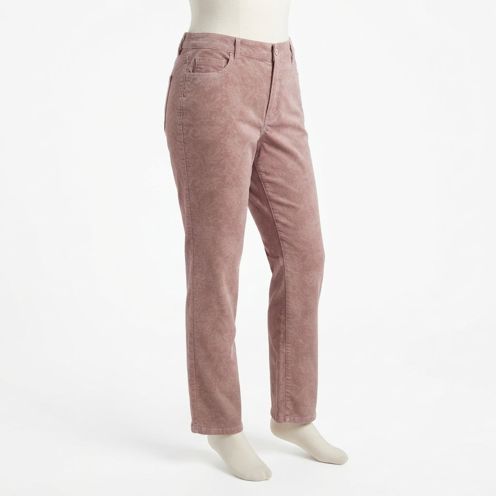 Charlie B · Corduroy Pants · 12 · Blush Floral Print