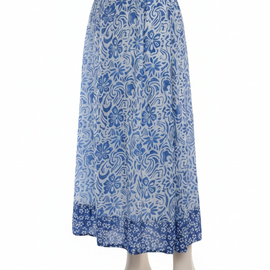 BlueGinger · Batik Floral Print Maxi · XSmall · Blues