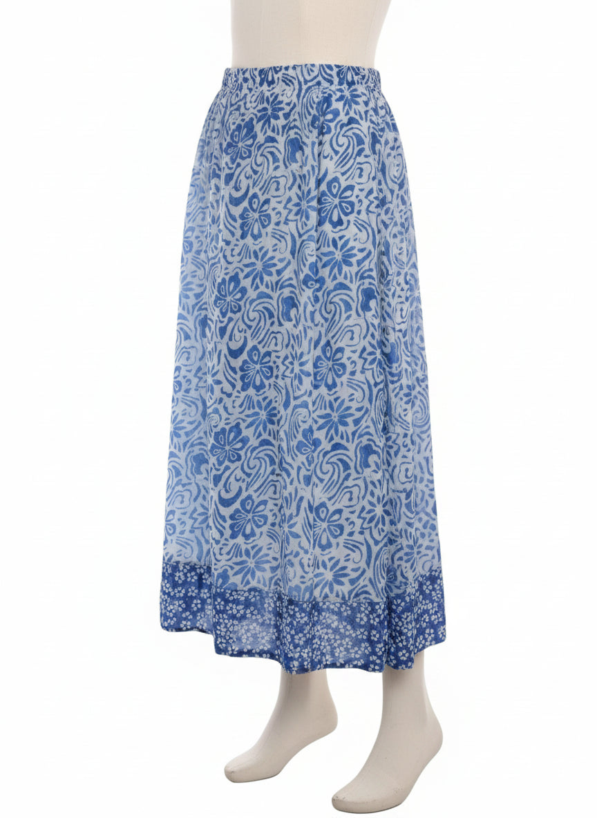 BlueGinger · Batik Floral Print Maxi · XSmall · Blues
