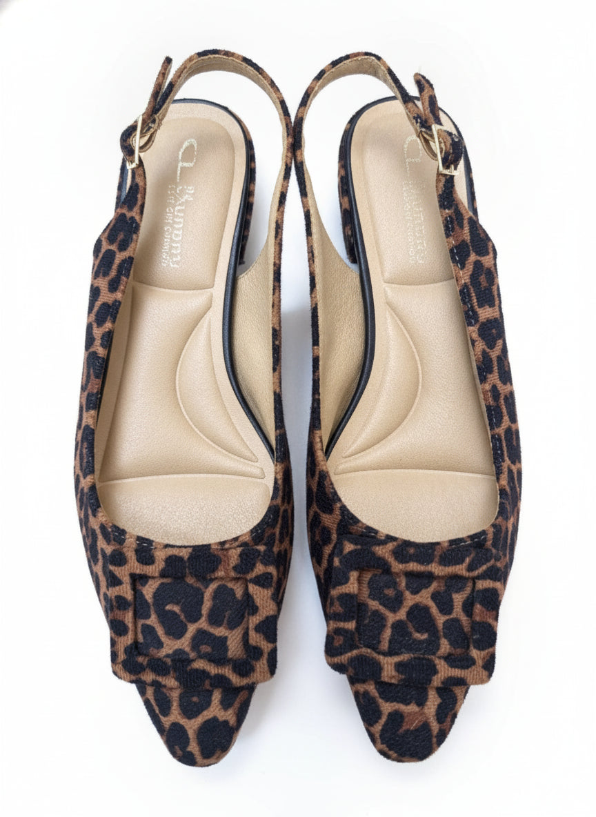 Chinese Laundry · Slingback Flats · 7.5 · Cheetah