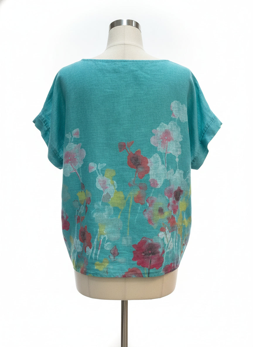 Meo Meii · Seafoam Floral Print · S/M · Seafoam