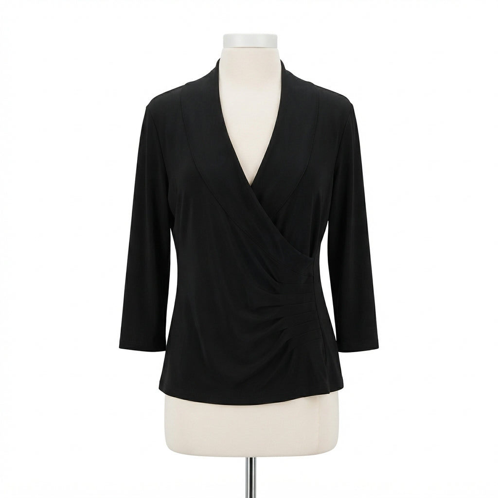 Coldwater Creek · Wrap Top · Medium · Black