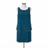 Patra · Sleeveless Dress with Beaded Square Cut Out Detail · 16W · Dark Teal