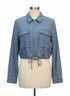 Splendid · Chambray Cropped Jacket · Medium · Chambray