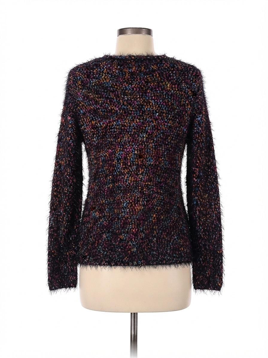 NY Collection Popcorn Eyelash knit sweater - back