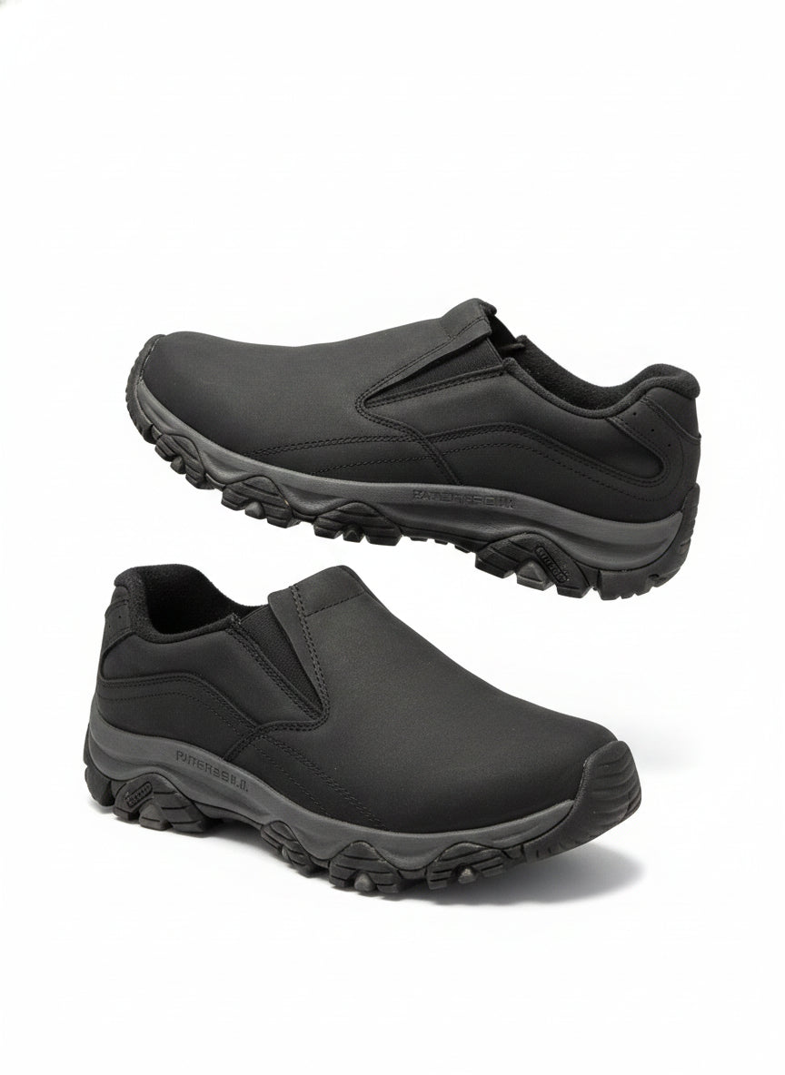Merrell · Moab Adventure Hiking Shoes · 9Wide · Black Leather