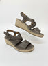 Clarks · Petrina Wedge Sandal · 7 · Stone