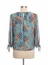 Sara Michelle · Balloon Sleeve Tie Sleeve · Small · TealFloral