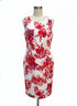 Mario Serrani · Floral Print Dress · 12 · Pink/White