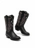 Justin · Stampede Leather Square Toe CowGirl · 8 · Black