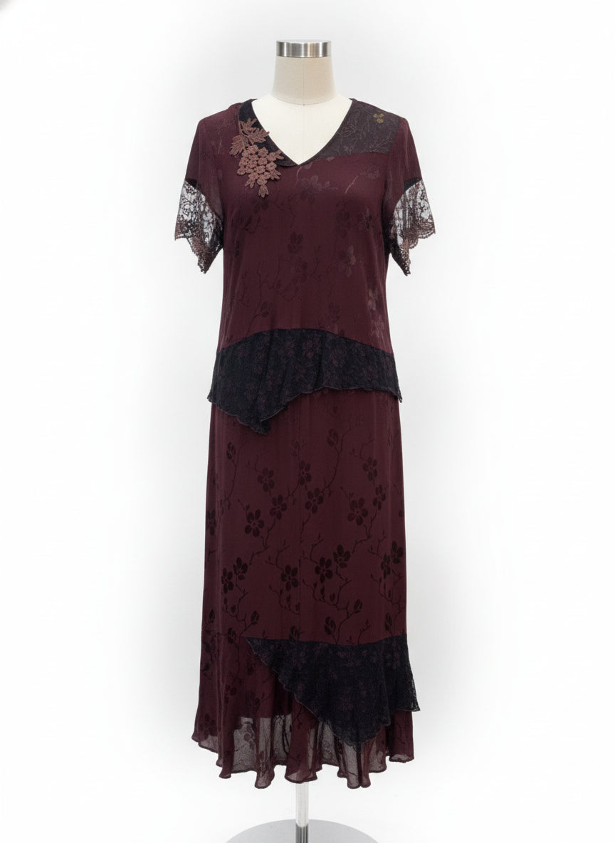 Spencer Alexis · 2 PC Skirt Set · 12 · Plum