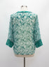Chico's · Sheer Floral Top w/Sequins · Small · Greens