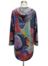 Claire Desjardins · Hooded Abstract Art Print Pullover · Large · BlueMulti