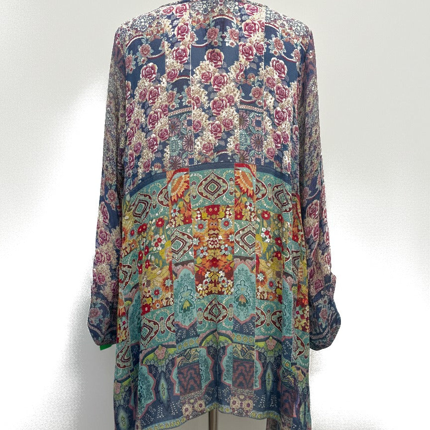 JohnnyWas · Blouse · XLarge · Blue Floral