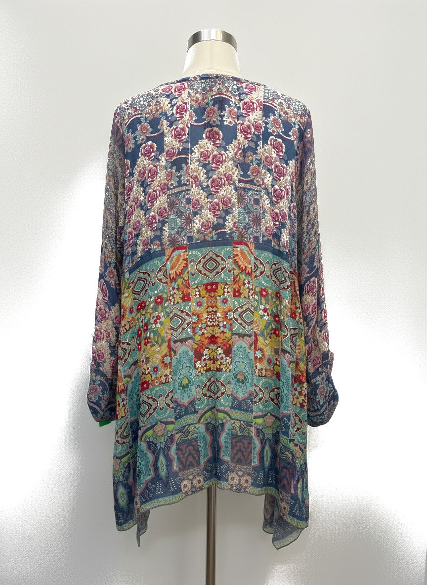 JohnnyWas · Blouse · XLarge · Blue Floral