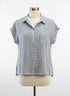 Orvis · Cap Sleeve Top · Medium · Navy/White