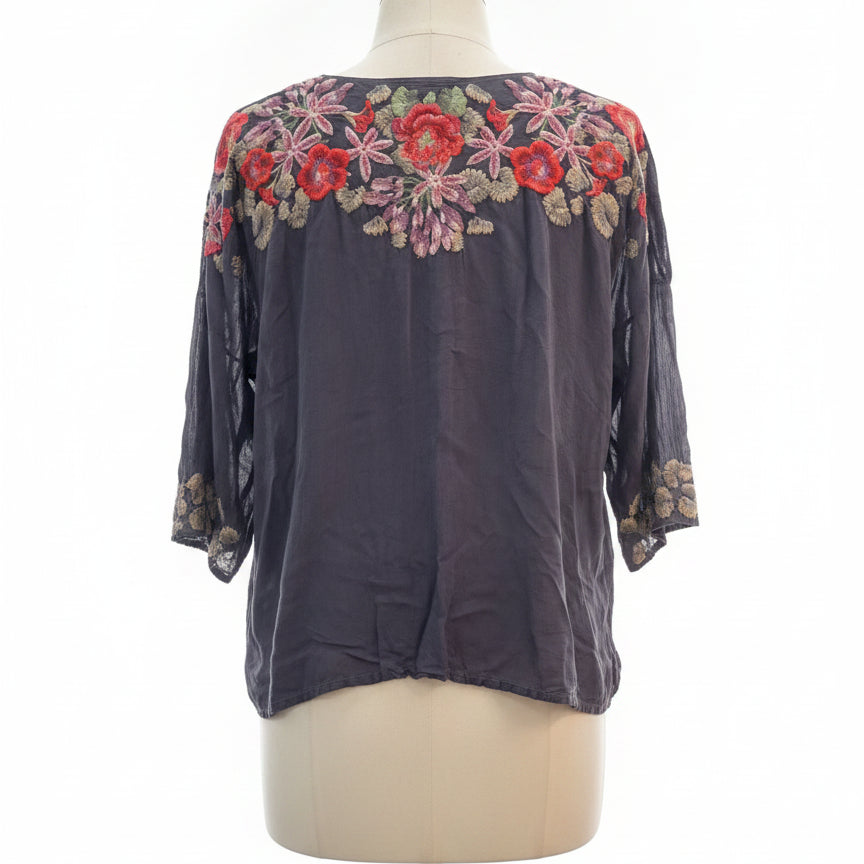 Johnny Was · Blouse · Large · Dark Gray