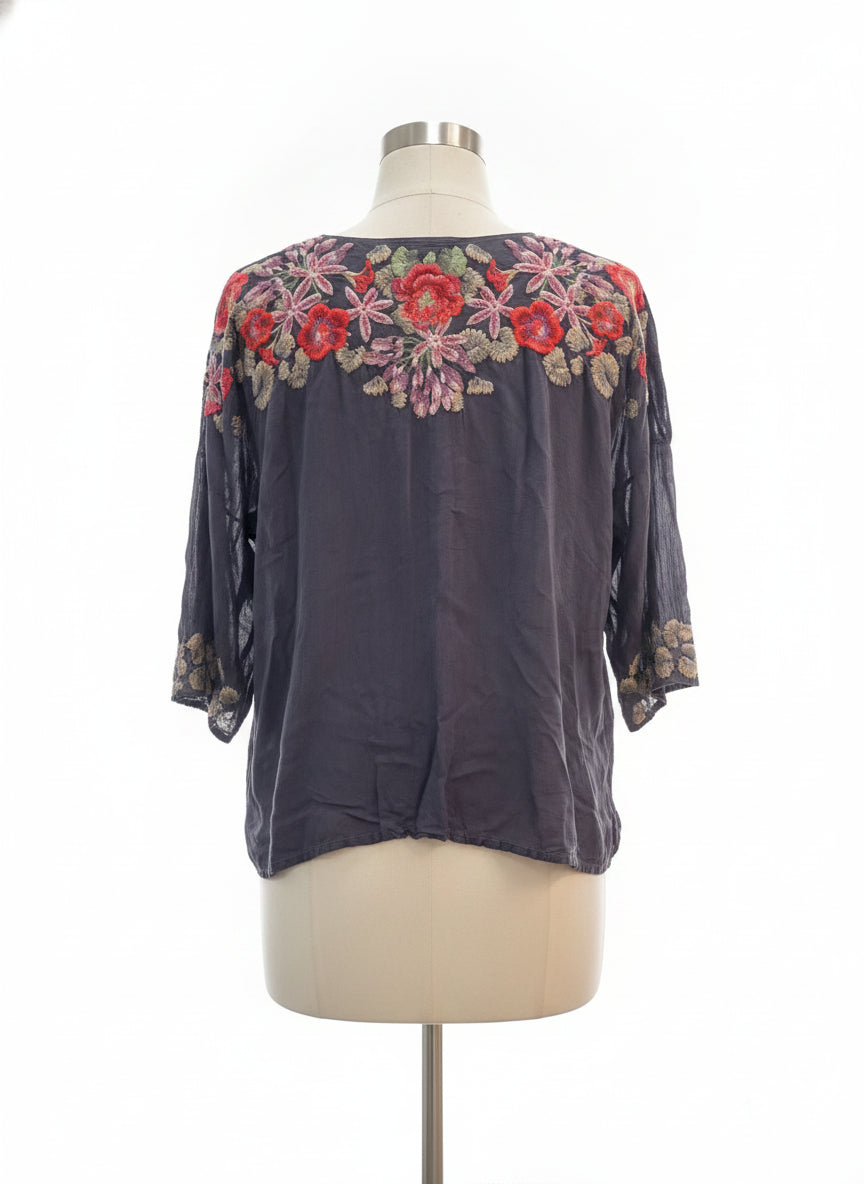 Johnny Was · Blouse · Large · Dark Gray