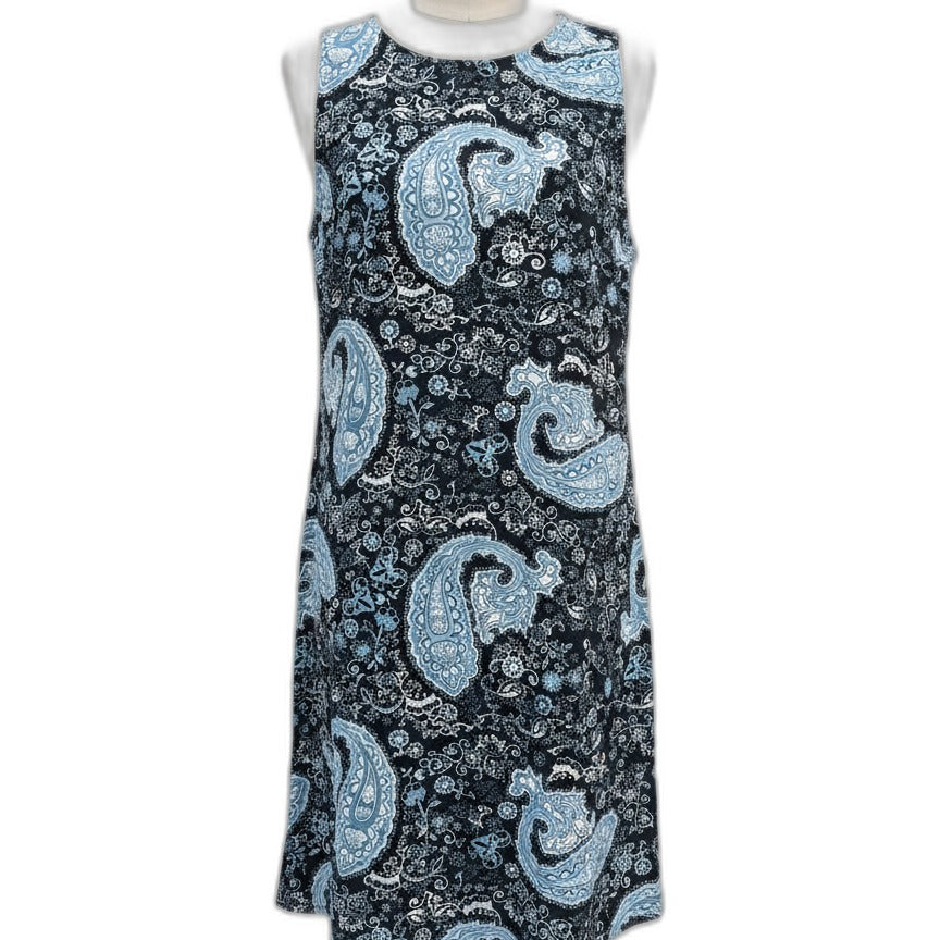 Wind River · Sleeveless Dress · Large · BlackBlue Paisley
