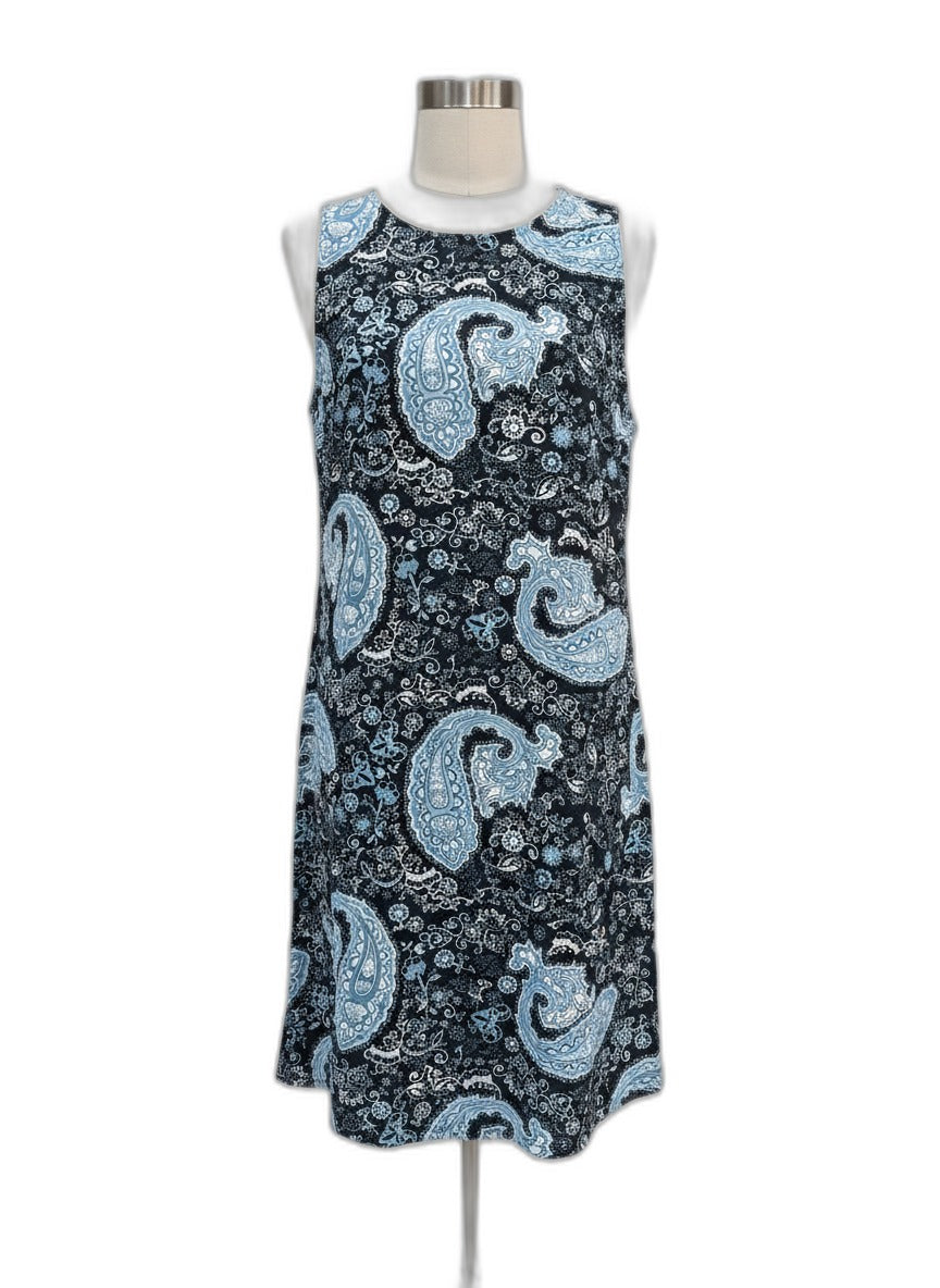 Wind River · Sleeveless Dress · Large · BlackBlue Paisley