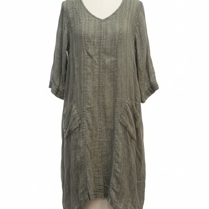 Flax · Dress · Medium · Olive