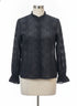 Sundance · LongSleeve Top Black Eyelet Cotton Blend · Medium · Black