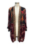 John Mark · Open Drape Cardigan · Large · Black Multi-color