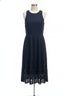 Banana Republic · Sleeveless Pleated Laser Cut Dress · 8 · Navy