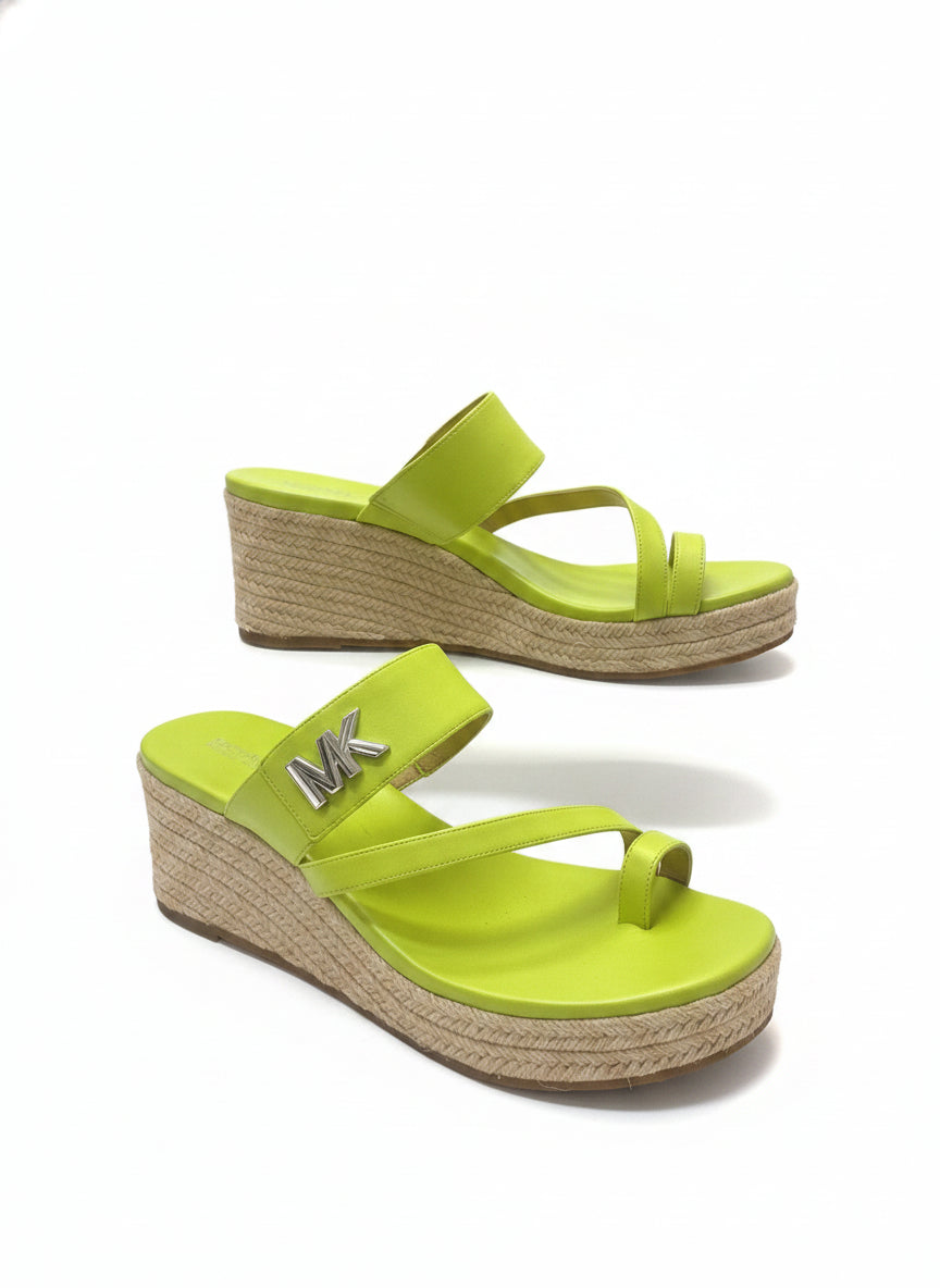 Michael Kors · Jilly mid wedge espadrille · 9 · Chartreuse