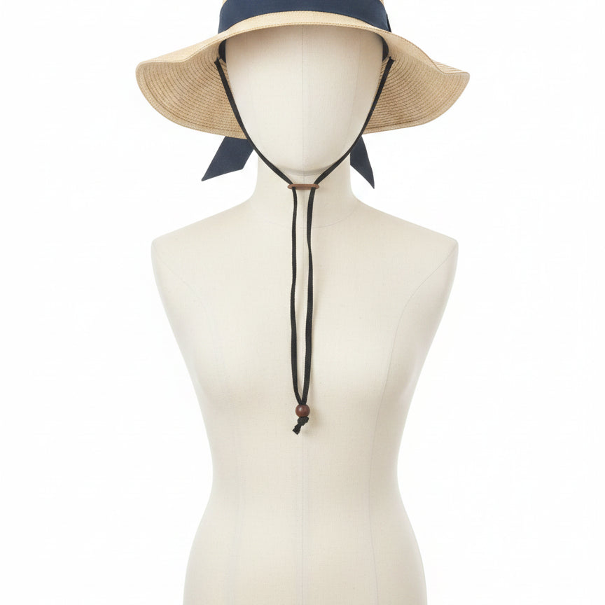 Furtalk · Straw Packable Sun Hat · Adjust · Straw with Blue band