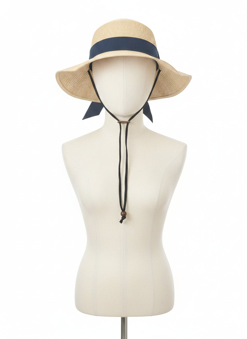 Furtalk · Straw Packable Sun Hat · Adjust · Straw with Blue band
