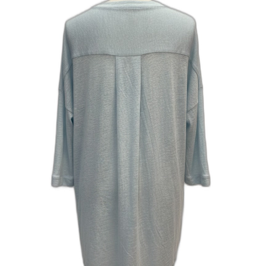 Anthropologie · Blue Tassel 3/4 Sleeve Tunic Top · XLarge · BabyBlue