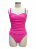 Ekouaer · Ruched Swimsuit · L/XL · Hot Pink