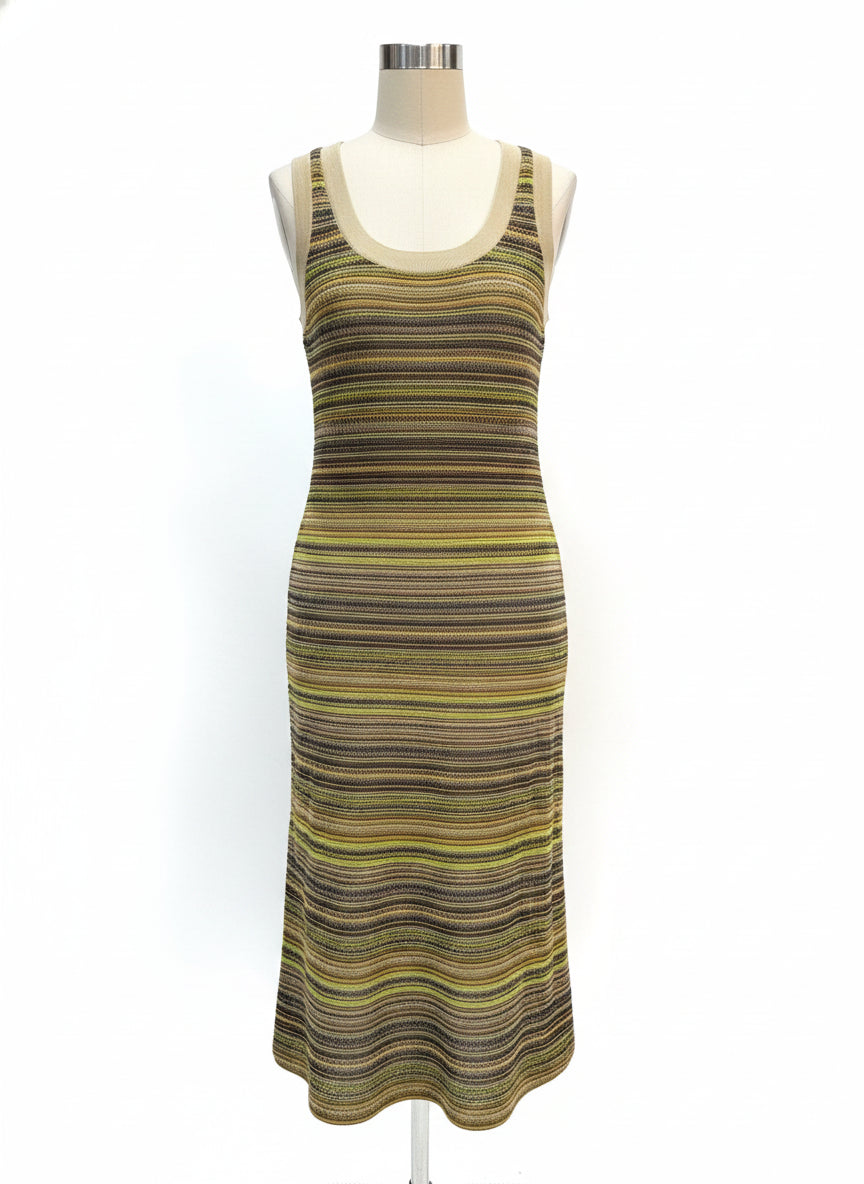 Anthropologie · Loose Knit Sleeveless Dress · Small · BrownLime