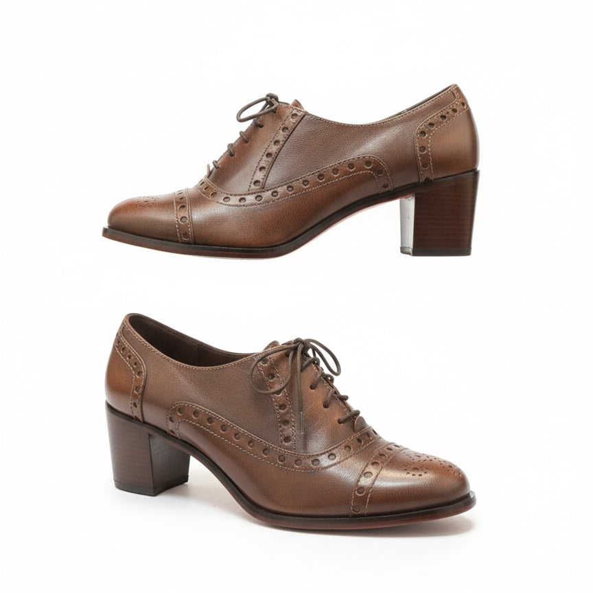Tanguis · Tanguis Heeled Oxfords · 5 · Brown