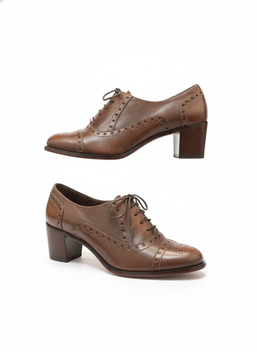 Tanguis · Tanguis Heeled Oxfords · 5 · Brown