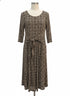 RobbieBee · 3/4 Sleeve Maxi Dress · L · BlackBeige