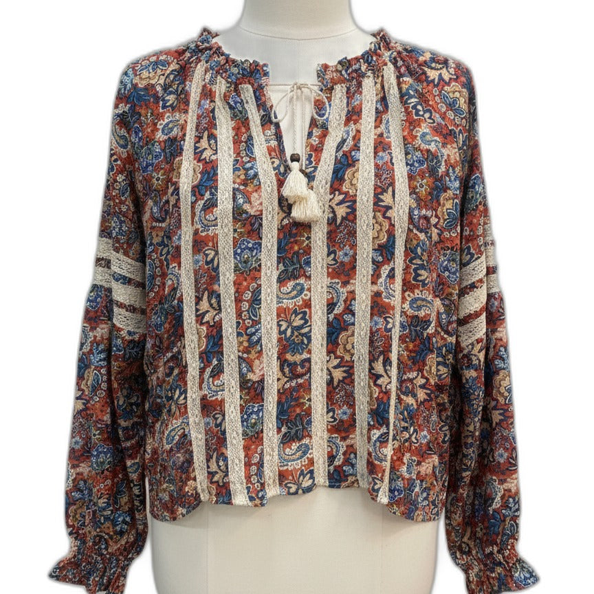 Sundance · Blouse · XLarge · RustFloral