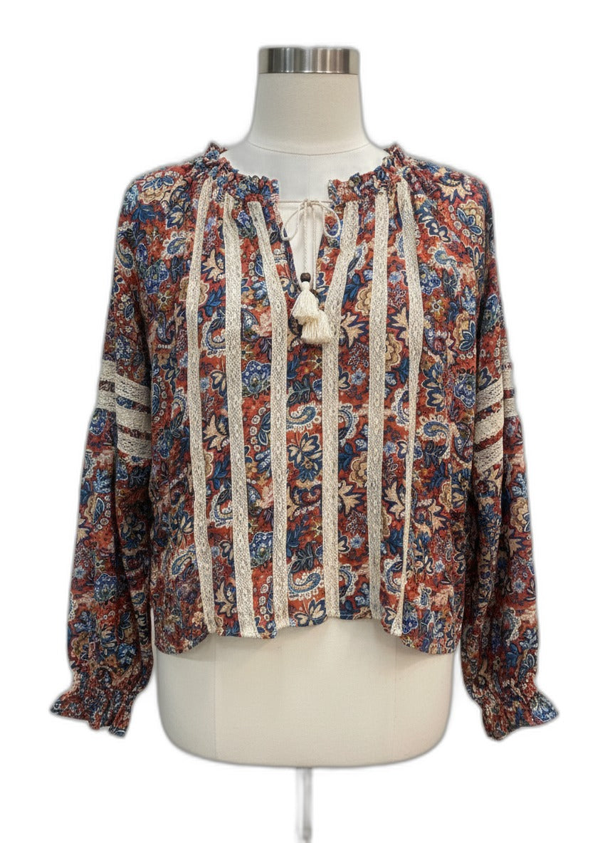 Sundance · Blouse · XLarge · RustFloral