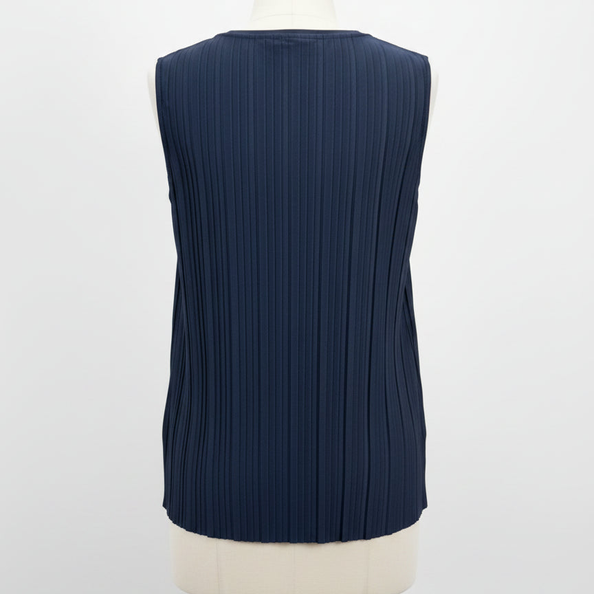 Alfani · Textured Sleeveless Top · Small · Navy