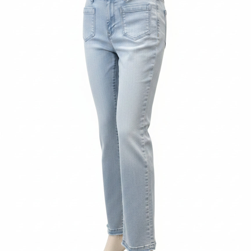 Tribal · Brooke High Rise Micro Flare · 4 · Light Denim
