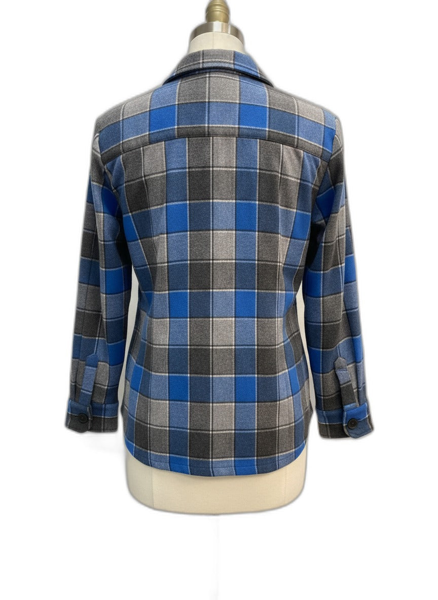 Pendleton · Jacket · 1X · GrayBlue Plaid