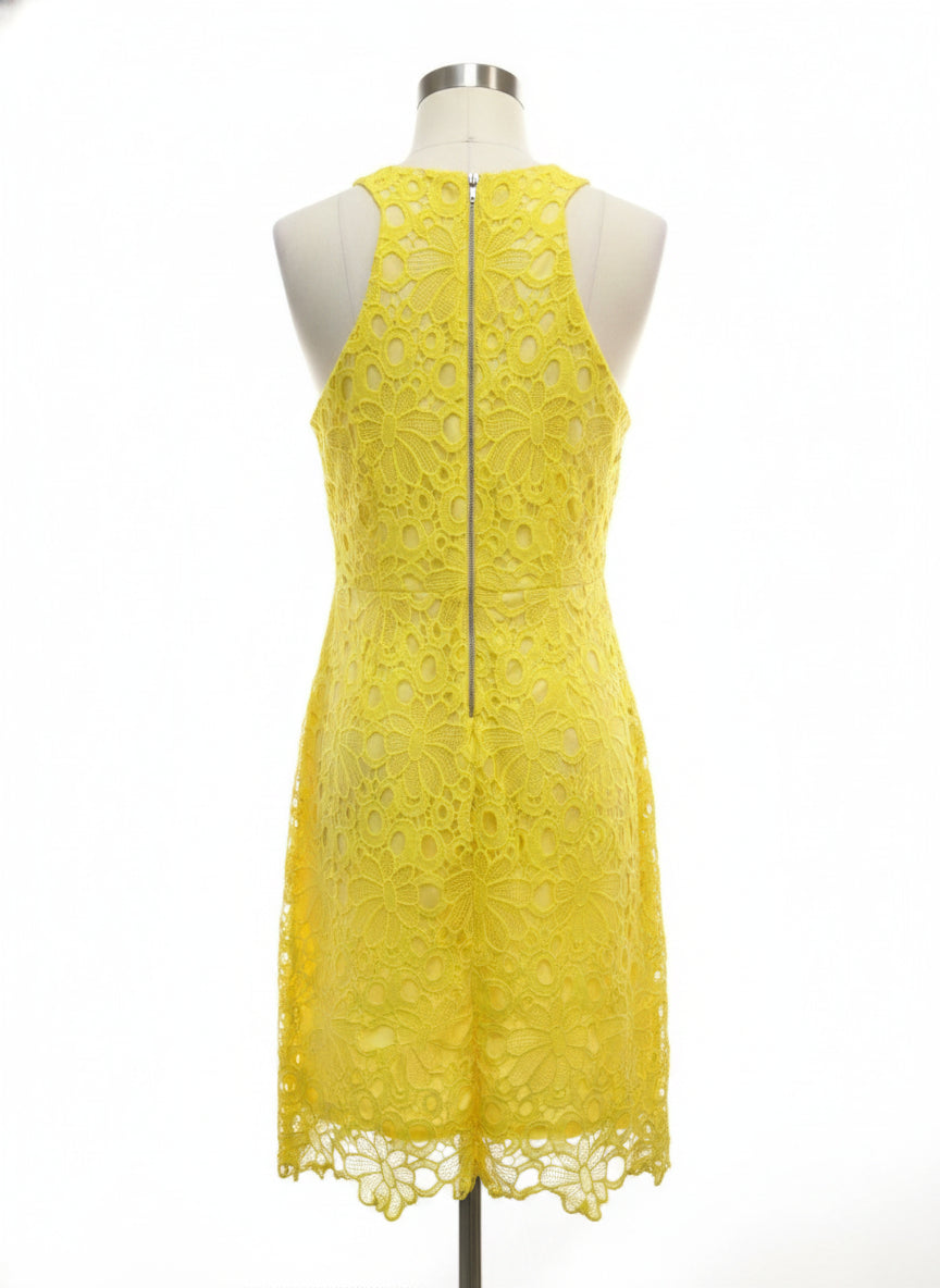 Pink Lily · Lace Dress · Medium · Yellow