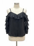 Bar III · Cold Shoulder Top · Large · Black