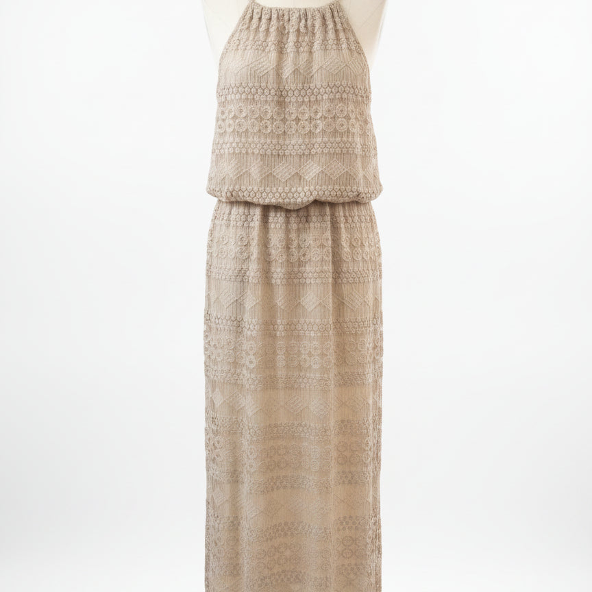 Sharagano · Sleeveless Dress · 14 · Beige
