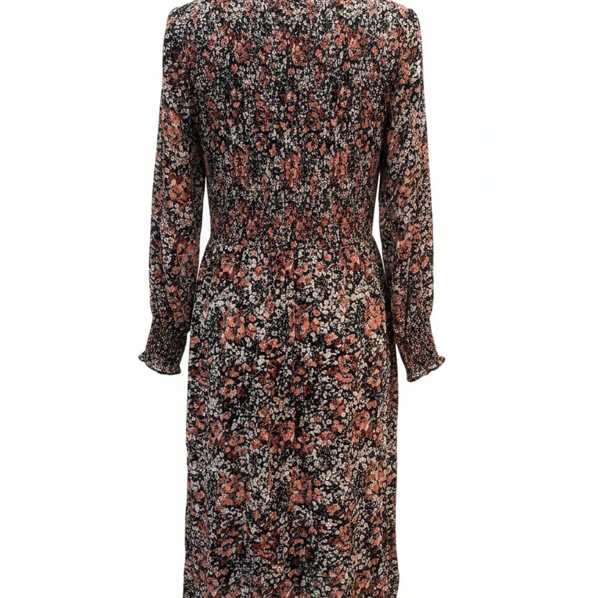 Fat Face · BlackFloral Smocked · 12 · BlackFloral
