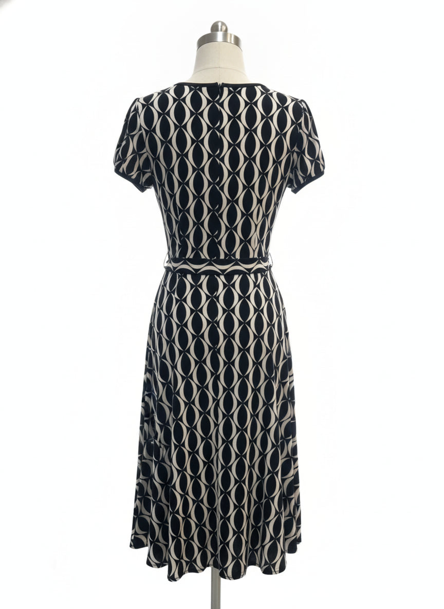 Donna Morgan · Wrap Dress · 12 · BlackCream