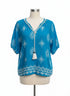 Vivilli · Blouse · Large · Turq/White